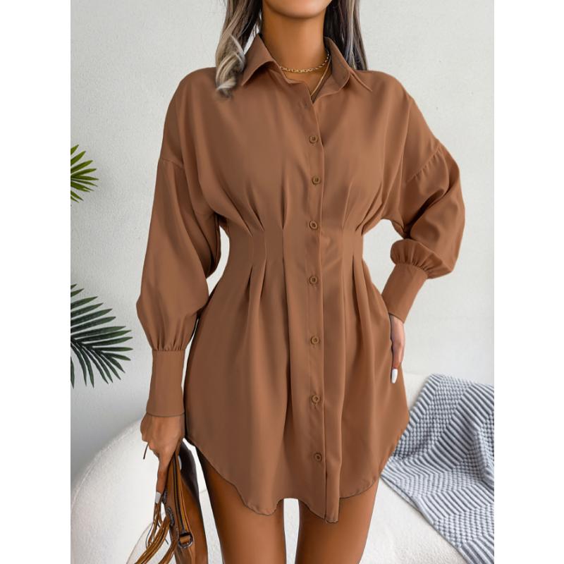 Women s Casual Shirt Dress Spring Summer Lantern Long Sleeve Waist Cinched Asymmetric Hem Button Down Turn Down Collar Mini Dress XL коричневий
Women s Casual Shirt Dress Spring Summer Lantern Long Sleeve Waist Cinched Asymmetric Hem Button Down Turn Down Collar Mini Dress XL коричневий