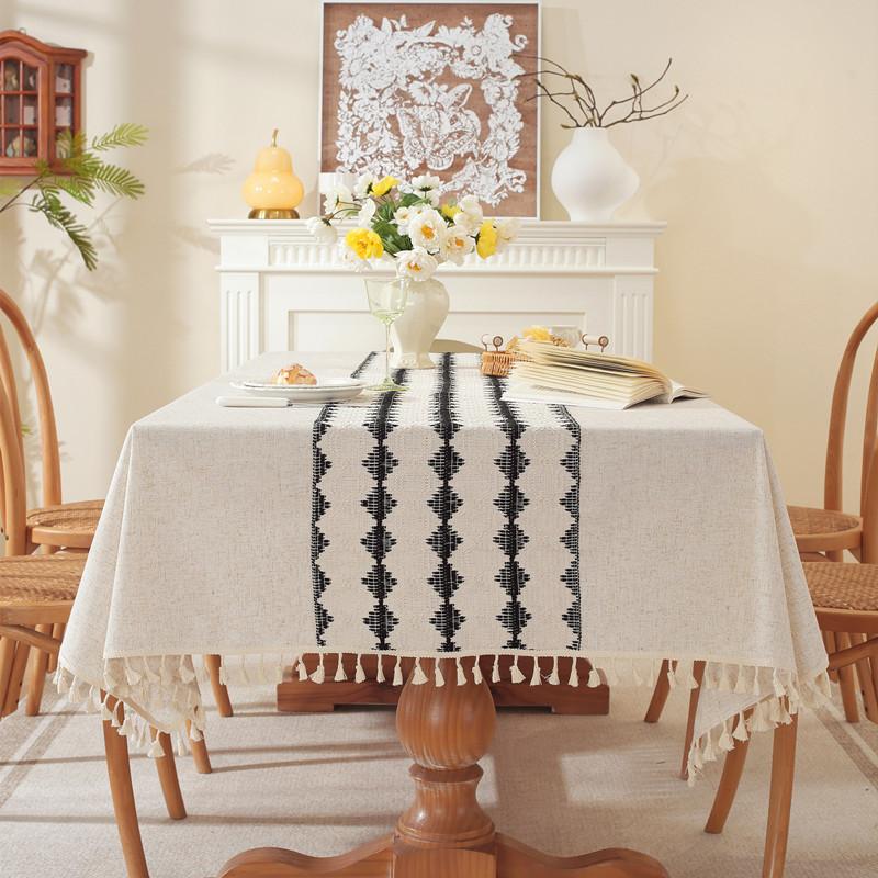 Polyester Hemp Simple Plain Natural Color Splicing Lace Table Flag Fringed Coffee Table Tablecloth Dining Table Cloth Cover Towel 140x100CM
Polyester Hemp Simple Plain Natural Color Splicing Lace Table Flag Fringed Coffee Table Tablecloth Dining Table Cloth Cover Towel 140x100CM