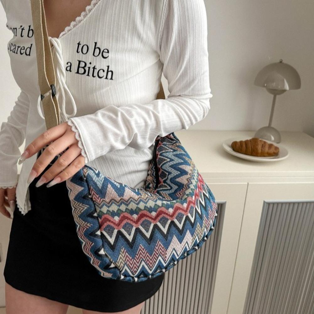 Canvas Wave Shoulder Bag Large Capacity Bohemian Tote Bag Ethnic Style Crossbody Bags Students коричневий
Canvas Wave Shoulder Bag Large Capacity Bohemian Tote Bag Ethnic Style Crossbody Bags Students коричневий