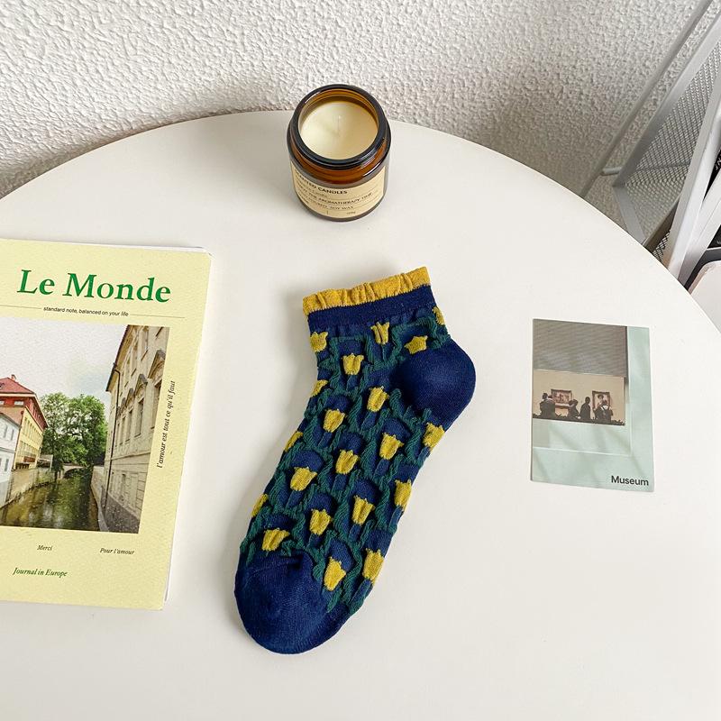 Retro Japanese Boat Socks Women S Spring And Summer Thin Short Cotton Socks Three-Dimensional Relief Tulip Style Literary Light Mouth Socks One size fits all темно-синий
Retro Japanese Boat Socks Women S Spring And Summer Thin Short Cotton Socks Three-Dimensional Relief Tulip Style Literary Light Mouth Socks One size fits all темно-синий