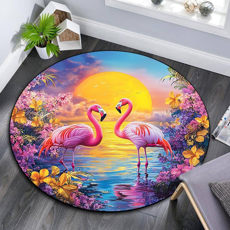 Flamingos Sunset Round Area Rug,Carpet Rug for Living Room Bedroom Sofa Playroom Decor,Non-slip Floor Mat 80cmx80cm
Flamingos Sunset Round Area Rug,Carpet Rug for Living Room Bedroom Sofa Playroom Decor,Non-slip Floor Mat 80cmx80cm