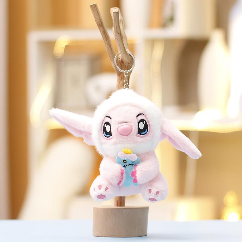 Stitch Plush Keychain With Embracing Flower Design For Bag Decor And Collectors Pink
Stitch Plush Keychain With Embracing Flower Design For Bag Decor And Collectors Pink