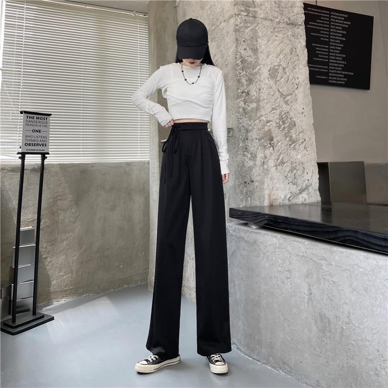 Широкие брюки с высокой талией, облегающие брюки, осенние новые корейские прямые повседневные студенческие брюки для женщин XL чёрный
Широкие брюки с высокой талией, облегающие брюки, осенние новые корейские прямые повседневные студенческие брюки для женщин XL чёрный