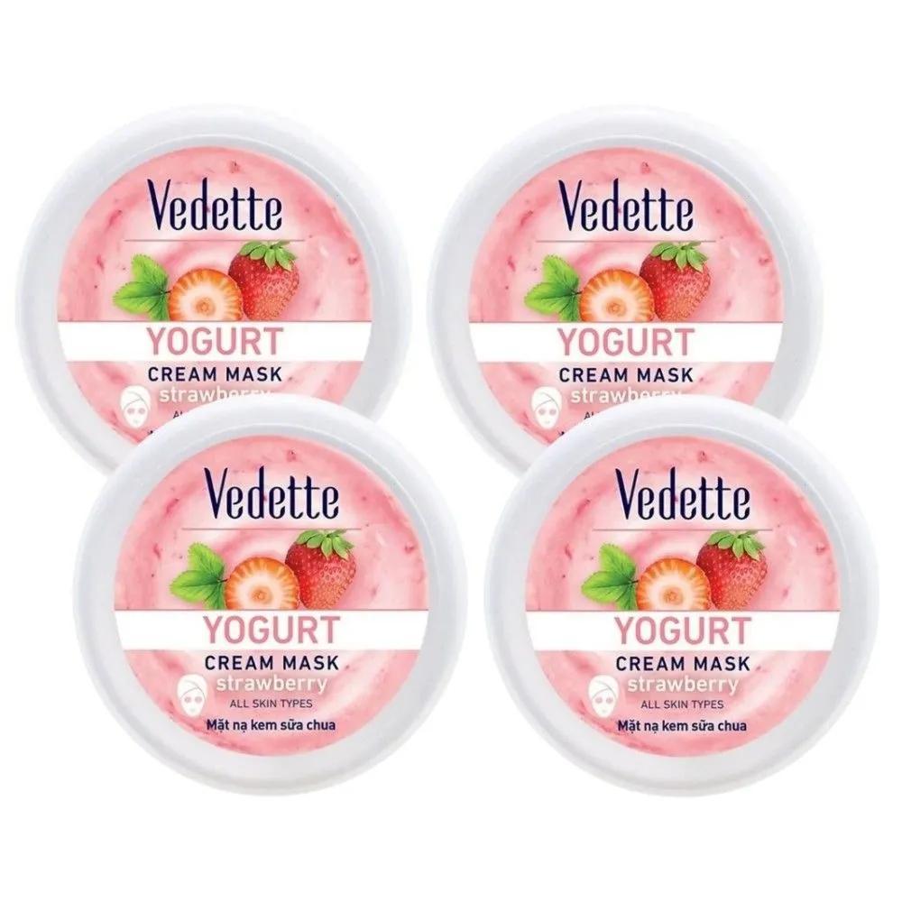 Vietnam Vedette Strawberry Yogurt Cream Mask 120ml x 4 packs
Vietnam Vedette Strawberry Yogurt Cream Mask 120ml x 4 packs