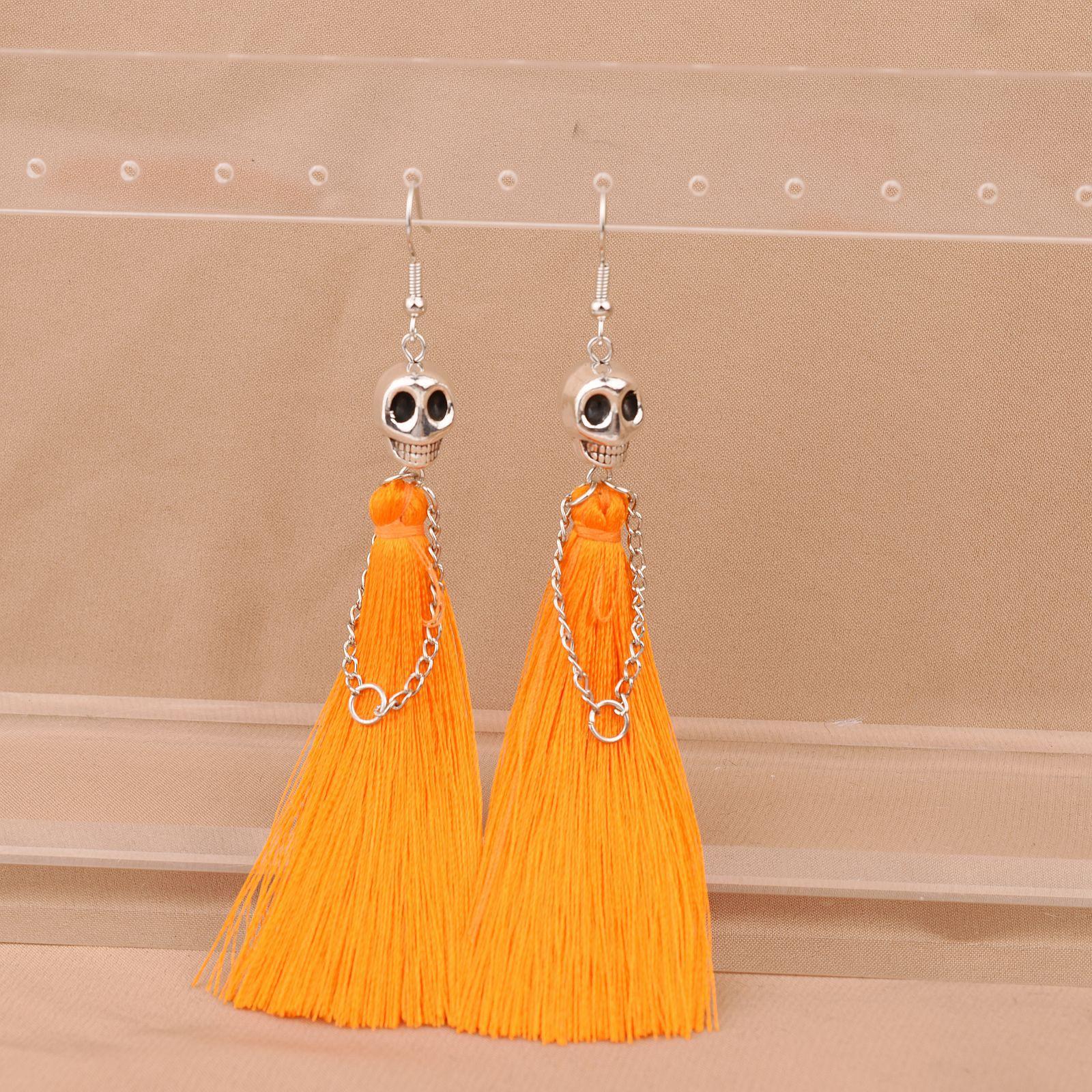 Gothic Punk Halloween Skeleton Dangle Earrings For Women Creative Ethnic Long Tassel Bohemian Fringe Earring Girls Party Jewelry
Gothic Punk Halloween Skeleton Dangle Earrings For Women Creative Ethnic Long Tassel Bohemian Fringe Earring Girls Party Jewelry