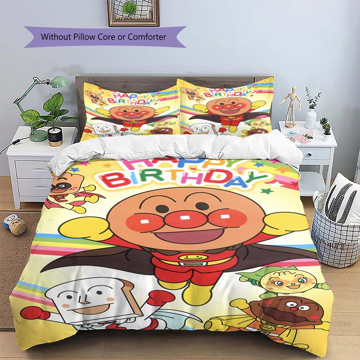 Anpanman Playful Bedding Set Duvet Cover Pillowcase No Filler, Soft Home Bedroom Decor, Perfect Gift for Fans.chl 135x200cm
Anpanman Playful Bedding Set Duvet Cover Pillowcase No Filler, Soft Home Bedroom Decor, Perfect Gift for Fans.chl 135x200cm