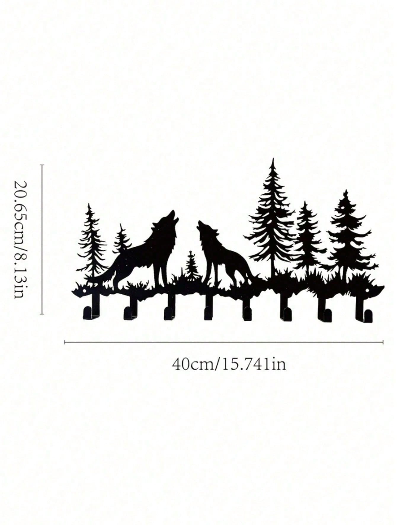 Rustic Wolf Themed Metal Key Holder Wall Mounted Entryway Organizer With 5 Hooks For Hats Scarves Accessories TY7131 чёрный
Rustic Wolf Themed Metal Key Holder Wall Mounted Entryway Organizer With 5 Hooks For Hats Scarves Accessories TY7131 чёрный