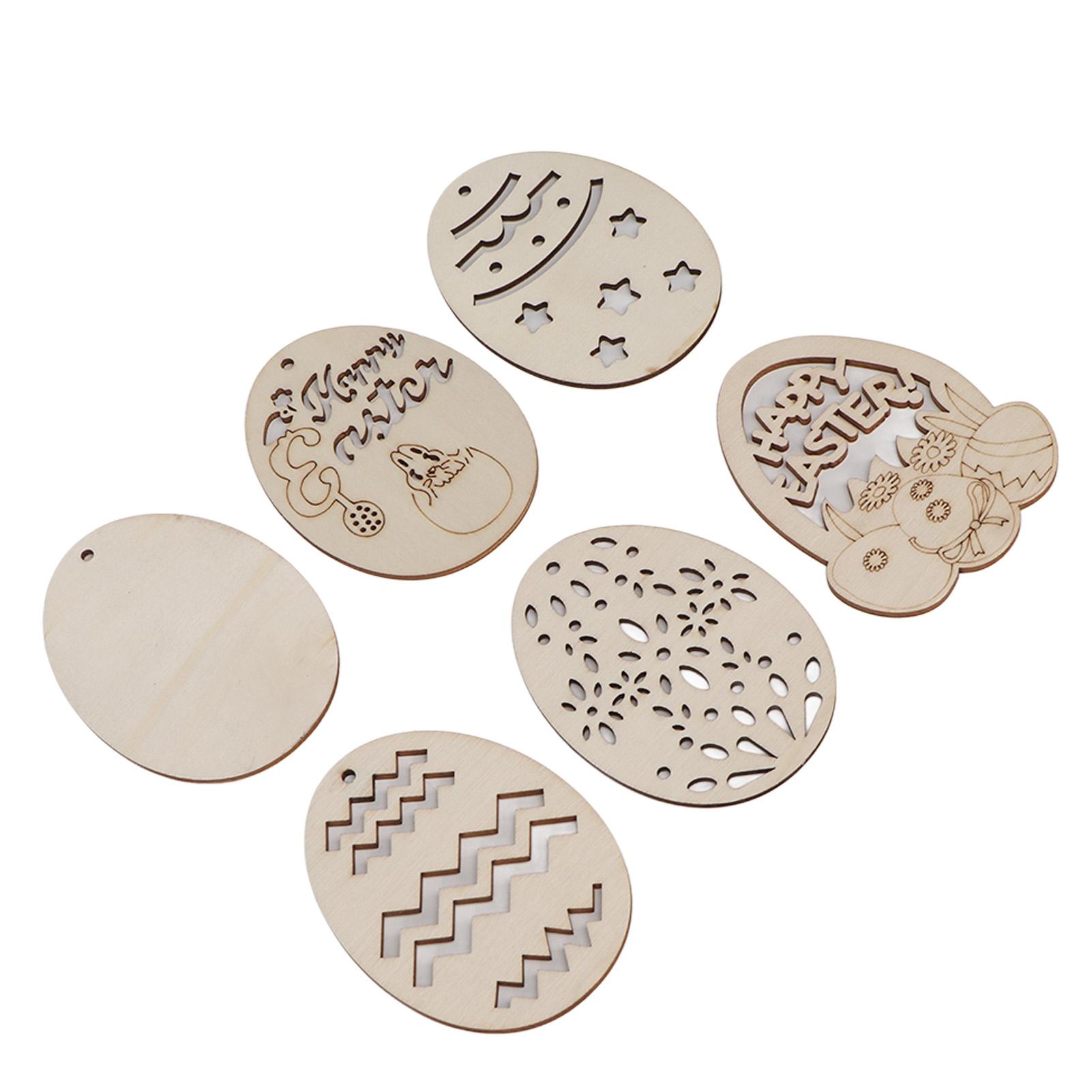 30Pcs Wooden Easter Pendant Assorted Eggs Style Durable Light Weight Wooden Cutouts with Pens Ropes for DIY Decoration
30Pcs Wooden Easter Pendant Assorted Eggs Style Durable Light Weight Wooden Cutouts with Pens Ropes for DIY Decoration