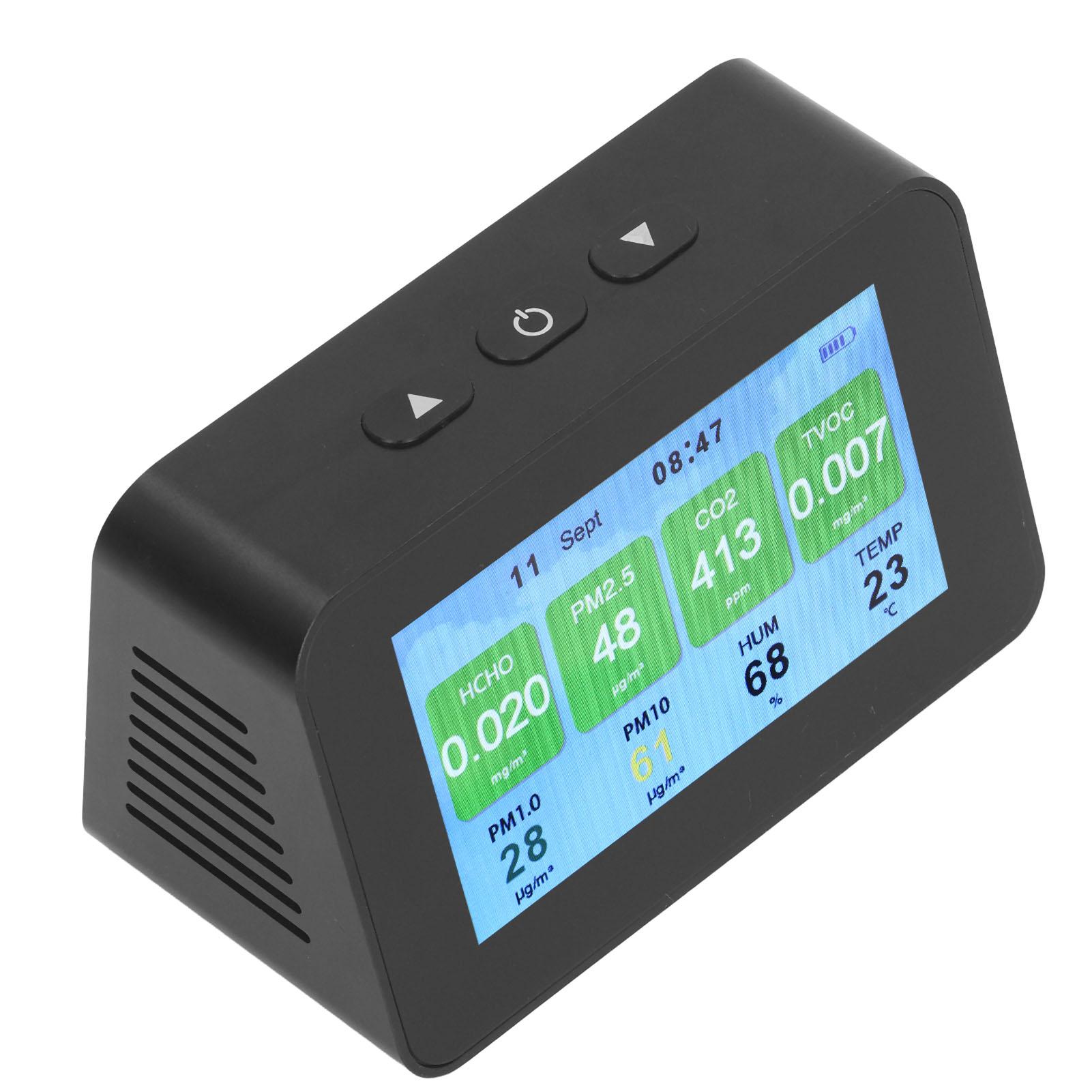 Air Quality Monitor Multifunctional 4.3in LCD Display Carbon Dioxide PM2.5 PM1.0 PM10 Temperature Humidity Tester
Air Quality Monitor Multifunctional 4.3in LCD Display Carbon Dioxide PM2.5 PM1.0 PM10 Temperature Humidity Tester