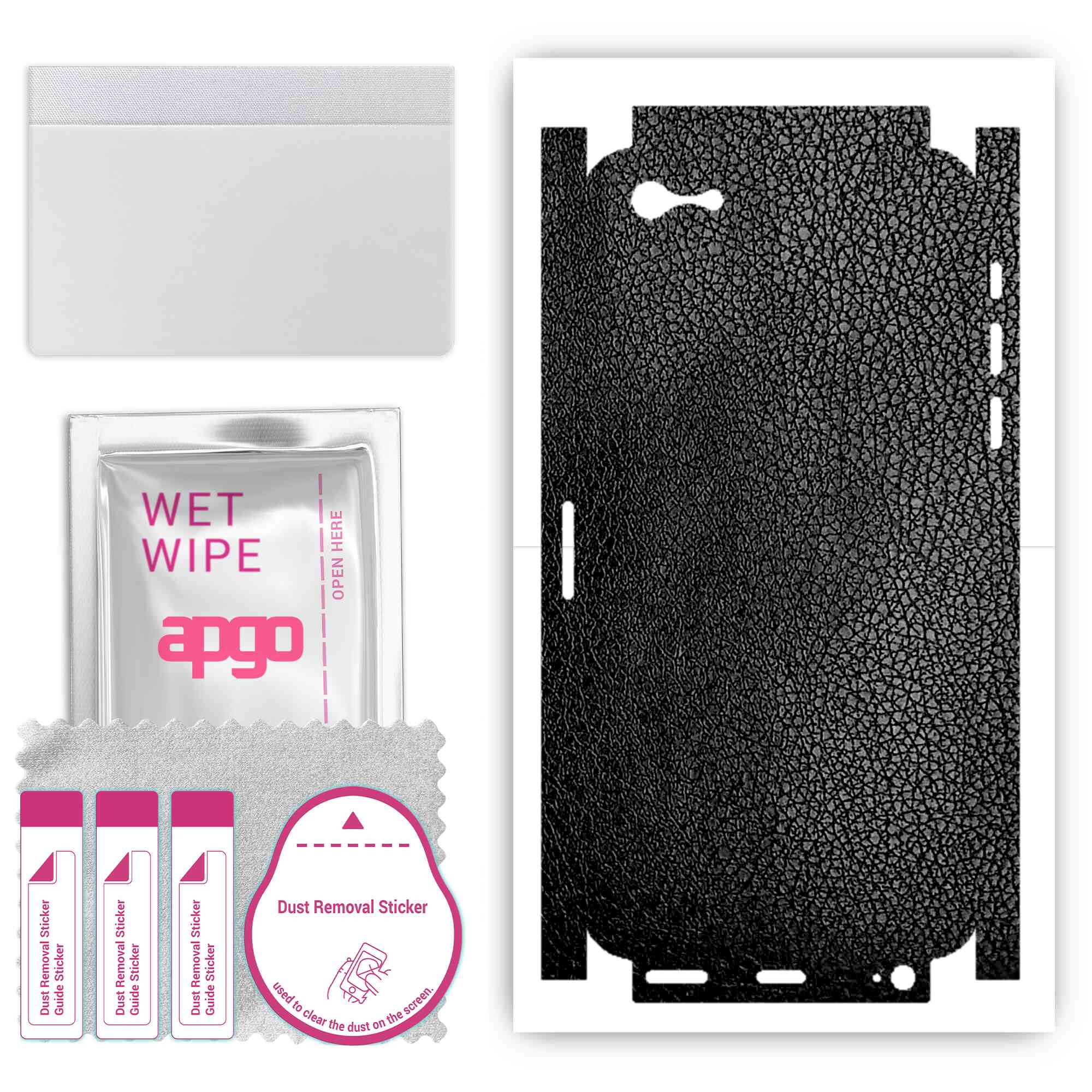 apgo Protective Skin Sticker for the back+sides compatible with Apple iPhone SE 2016, Full Wrap Film, Foil, Vinyl - Pattern Black Leather
apgo Protective Skin Sticker for the back+sides compatible with Apple iPhone SE 2016, Full Wrap Film, Foil, Vinyl - Pattern Black Leather