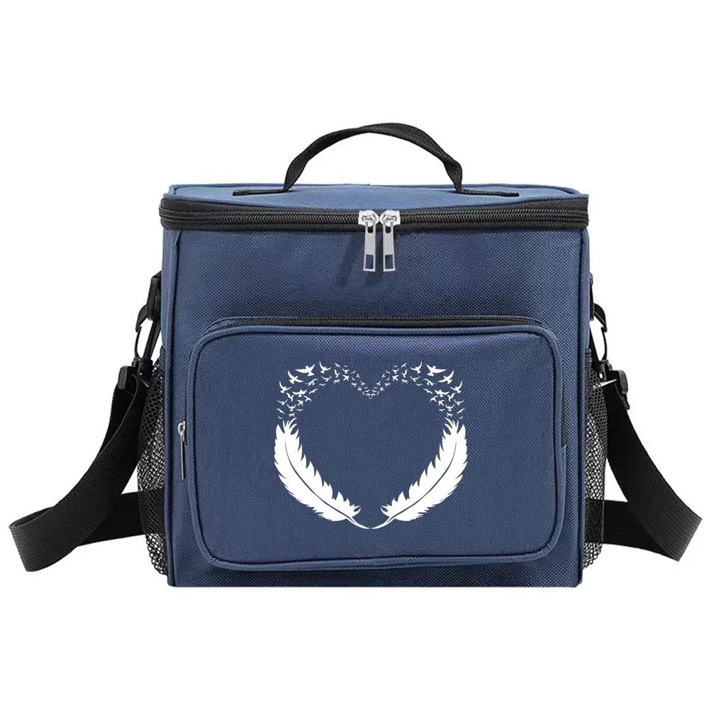 Insulated Bags Thermal Organizer Handbag Portable Shoulder Lunch Bag Waterproof Cooler Box for Men and Women Feather Pattern
Insulated Bags Thermal Organizer Handbag Portable Shoulder Lunch Bag Waterproof Cooler Box for Men and Women Feather Pattern