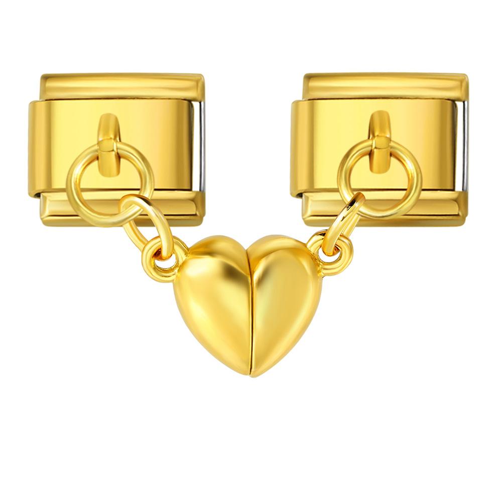 Magnetic Attraction Removable Heart Love Charm Link Bead Fit 9mm Stainless Steel Italian Charm Bracelet DIY Zircon Couple Gift
Magnetic Attraction Removable Heart Love Charm Link Bead Fit 9mm Stainless Steel Italian Charm Bracelet DIY Zircon Couple Gift
