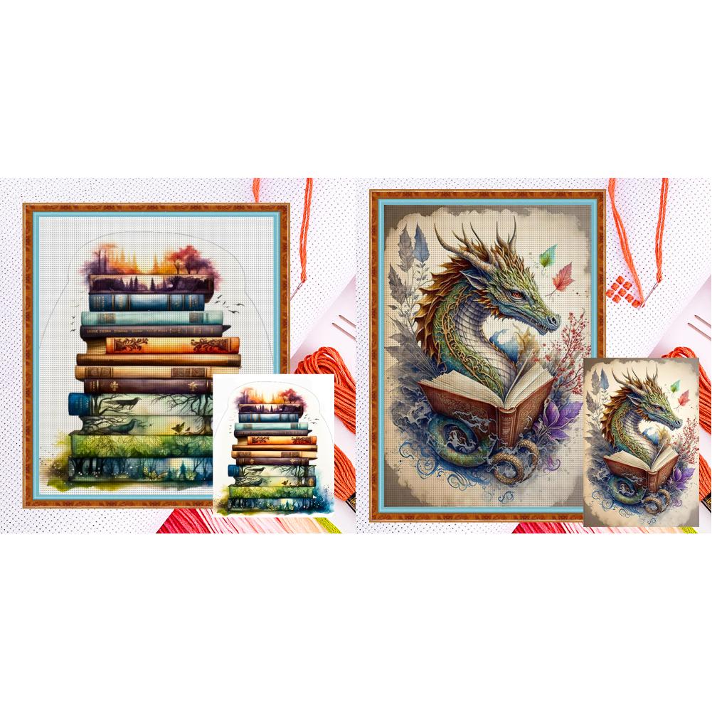 A# Полная вышивка Эко-хлопок 11CT Счетный дракон Книга для чтения Вышивка крестом 40x6
A# Полная вышивка Эко-хлопок 11CT Счетный дракон Книга для чтения Вышивка крестом 40x6