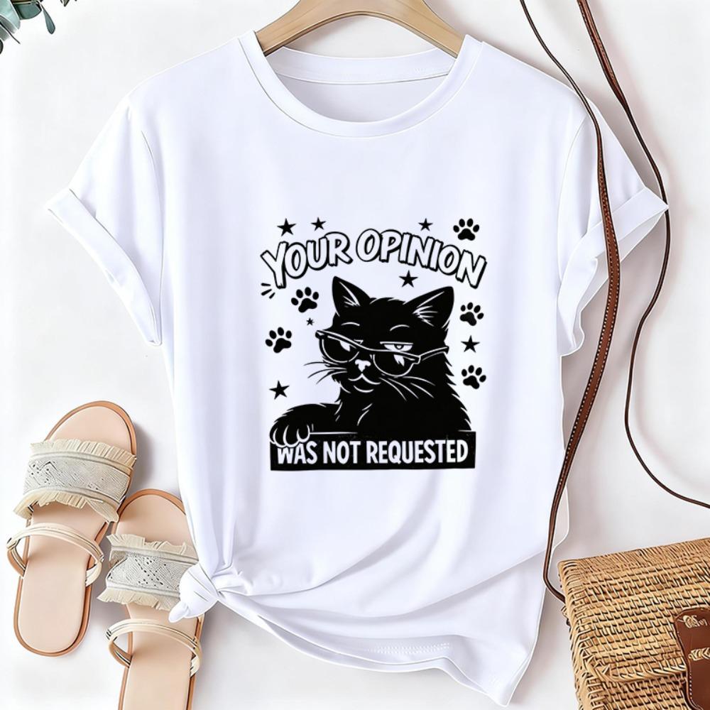Your Opinion Was Not Requested Cat Print Short Sleeve Round Neck T Shirt Tops Women s Y2K T-Shirt Funny Casual Tshirt Clothes XL
Your Opinion Was Not Requested Cat Print Short Sleeve Round Neck T Shirt Tops Women s Y2K T-Shirt Funny Casual Tshirt Clothes XL