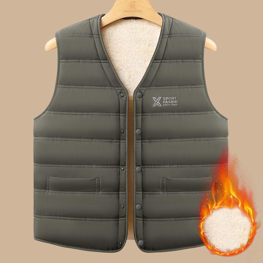 Winter Men Fleece Warm Vest Jacket Letter Print Windproof Wool Liner Warm V Neck Casual Coats Padded Thicken Outdoor Waistcoats XXXXL зелений
Winter Men Fleece Warm Vest Jacket Letter Print Windproof Wool Liner Warm V Neck Casual Coats Padded Thicken Outdoor Waistcoats XXXXL зелений