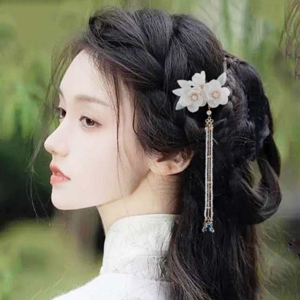 Camellia Hanfu Hair Clip Set Pearl Chinese Style Barrettes Flower Tassel Hairpin Female/Girls
Camellia Hanfu Hair Clip Set Pearl Chinese Style Barrettes Flower Tassel Hairpin Female/Girls