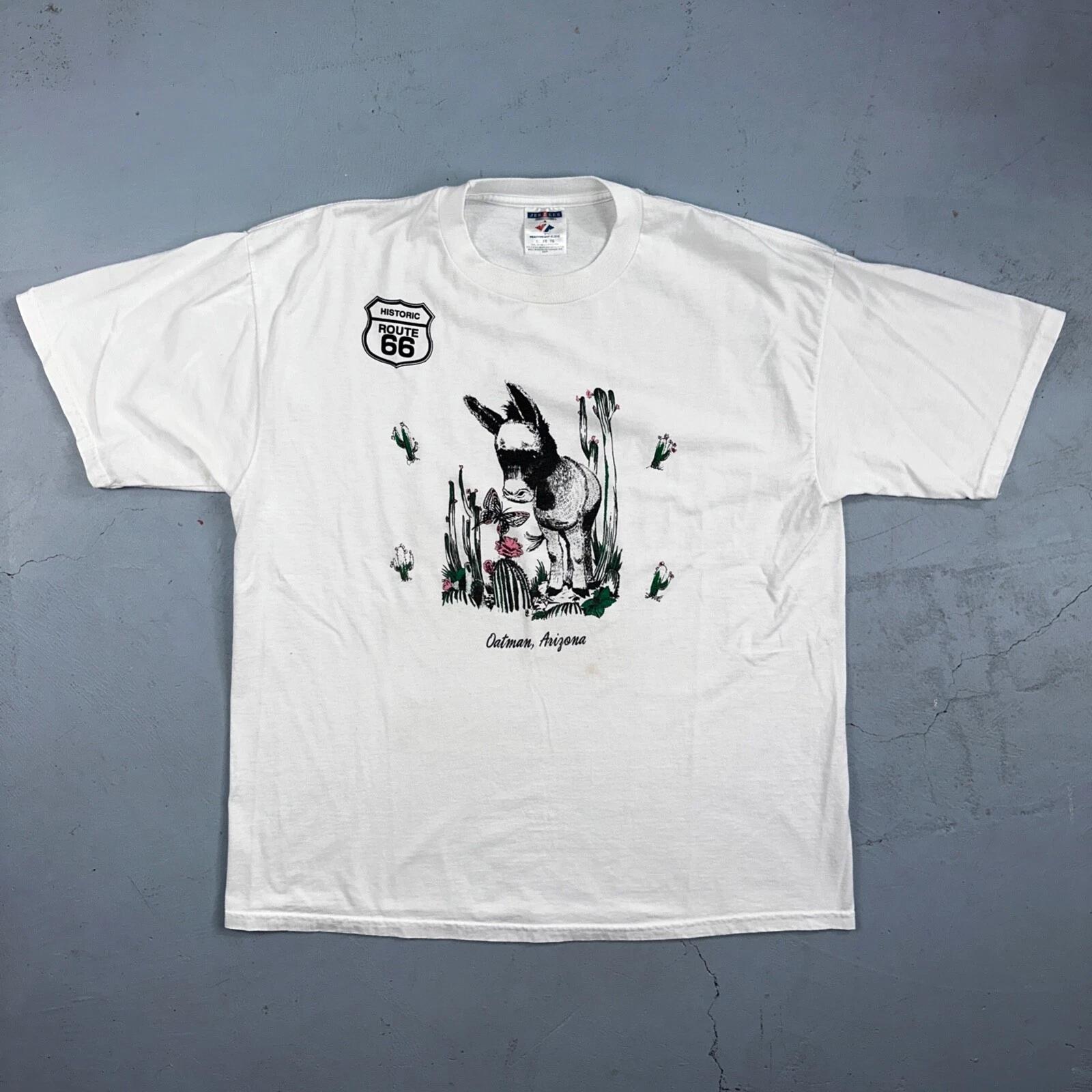 Oatman Arizona Route 66 VTG T Shirt Burro Cactus Flowers Route Cute Donkey Horse 3XL
Oatman Arizona Route 66 VTG T Shirt Burro Cactus Flowers Route Cute Donkey Horse 3XL