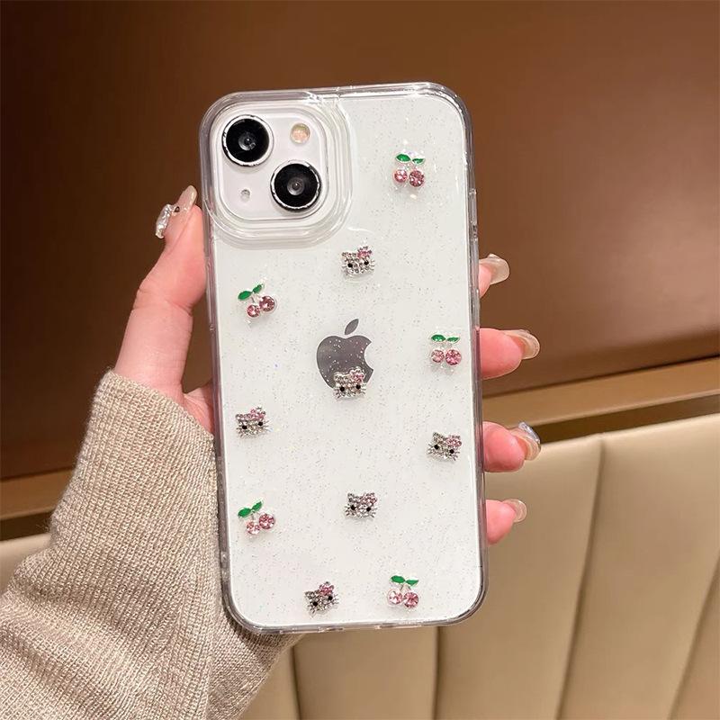 Abstract Kt cat cherry mobile phone case for Iphone17Promax glitter Apple 15Plus Epoxy 14 transparent iPhone 7/8/SE 2020
Abstract Kt cat cherry mobile phone case for Iphone17Promax glitter Apple 15Plus Epoxy 14 transparent iPhone 7/8/SE 2020