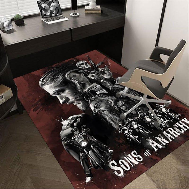 1pc Sons of Anarchy themed Office Carpet Chair Mats - durable polyester rug for home theater, office, dorm room decor - tA27 60cm by 90cm
1pc Sons of Anarchy themed Office Carpet Chair Mats - durable polyester rug for home theater, office, dorm room decor - tA27 60cm by 90cm