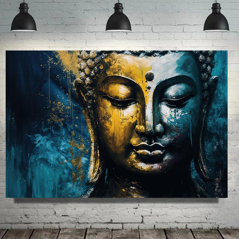 Buddha Canvas painting Print Religious Abstract Statue Buddhism Spiritual Blue Yellow poster Wall Modern Art room home decor 21cm×30cm NoFrame
Buddha Canvas painting Print Religious Abstract Statue Buddhism Spiritual Blue Yellow poster Wall Modern Art room home decor 21cm×30cm NoFrame