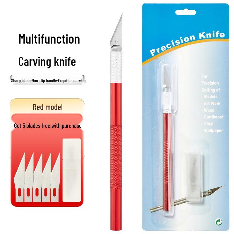 Aluminum Alloy Student Carving Pen Set - Metal DIY Craft & Paper Cutting Knife P19 Model/Multifunctional Carving Knife Set красный
Aluminum Alloy Student Carving Pen Set - Metal DIY Craft & Paper Cutting Knife P19 Model/Multifunctional Carving Knife Set красный