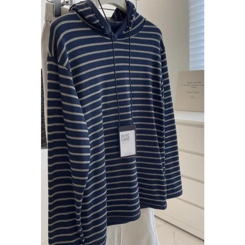 College Style Striped Hooded Sweatshirt Women s Early Autumn New Retro Long Sleeve L синій
College Style Striped Hooded Sweatshirt Women s Early Autumn New Retro Long Sleeve L синій