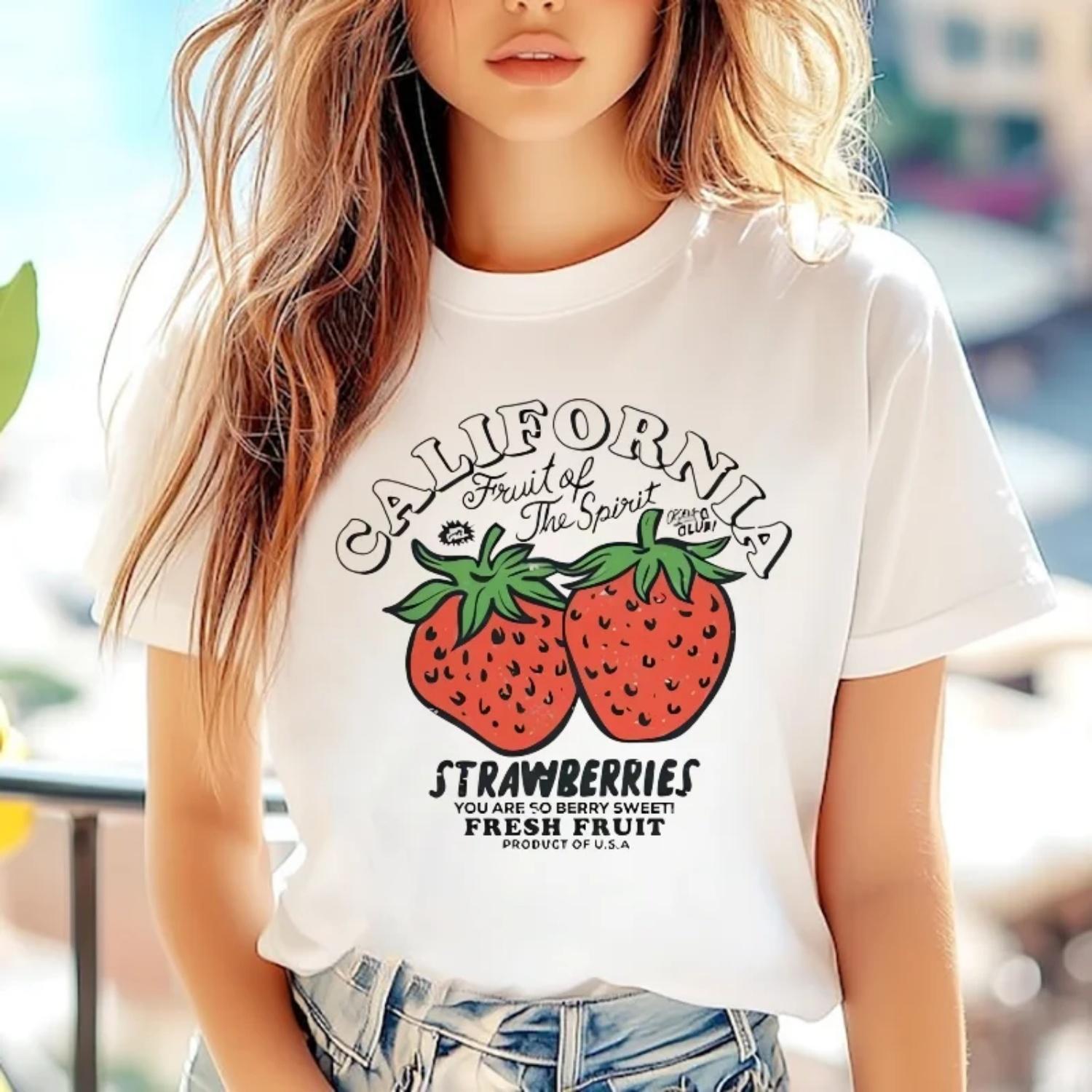 T-Shirt Women s Short Sleeved Printed Summer Casual Style Cute Cartoon Strawberry Pattern Fashionable Women s Aesthetic Top XXXXXL
T-Shirt Women s Short Sleeved Printed Summer Casual Style Cute Cartoon Strawberry Pattern Fashionable Women s Aesthetic Top XXXXXL
