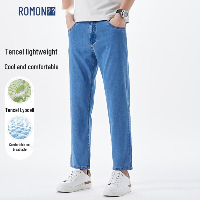 ROMON Men s Tencel Lyocell Slim Fit Cropped Jeans 30
ROMON Men s Tencel Lyocell Slim Fit Cropped Jeans 30