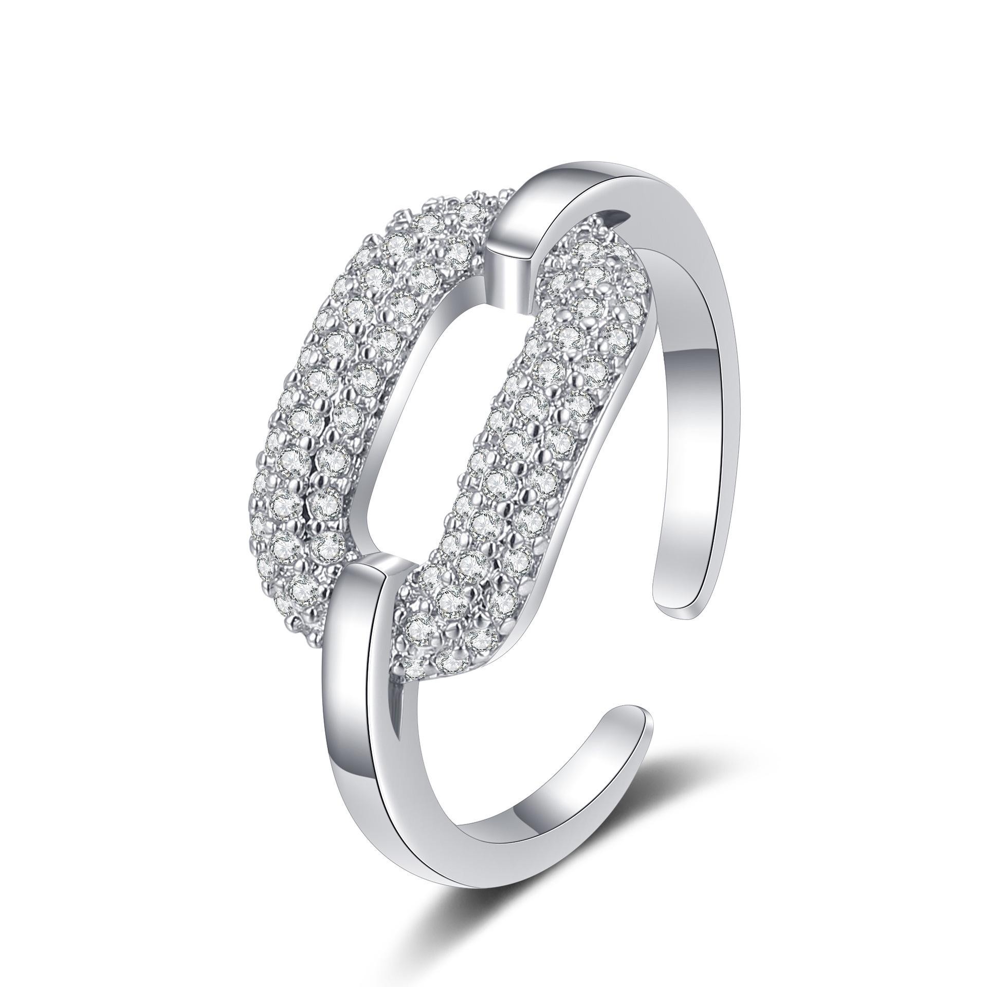 Elegant Open Circle Zircon Diamond Ring for Women - Gold-Plated Copper Fashion Accessory Adjustable Open Size
Elegant Open Circle Zircon Diamond Ring for Women - Gold-Plated Copper Fashion Accessory Adjustable Open Size