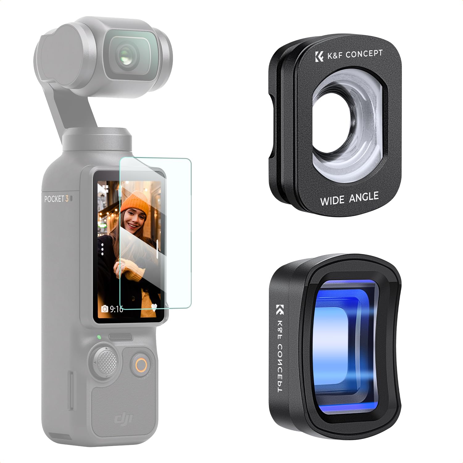 Concept Lens Filter Set for DJI OSMO Pocket 3 Angle Lens Anamorphic Magnetic Easy to AGC Optical Nano Waterproof and K&F (Wide + 1.2x Lens)
Concept Lens Filter Set for DJI OSMO Pocket 3 Angle Lens Anamorphic Magnetic Easy to AGC Optical Nano Waterproof and K&F (Wide + 1.2x Lens)