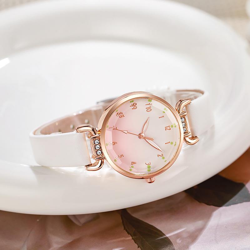 New Round Dial Bracelet Watch Gradient Color Elegant Leather Strap Watch Adjustable Quartz Watch Women Fashion білий
New Round Dial Bracelet Watch Gradient Color Elegant Leather Strap Watch Adjustable Quartz Watch Women Fashion білий