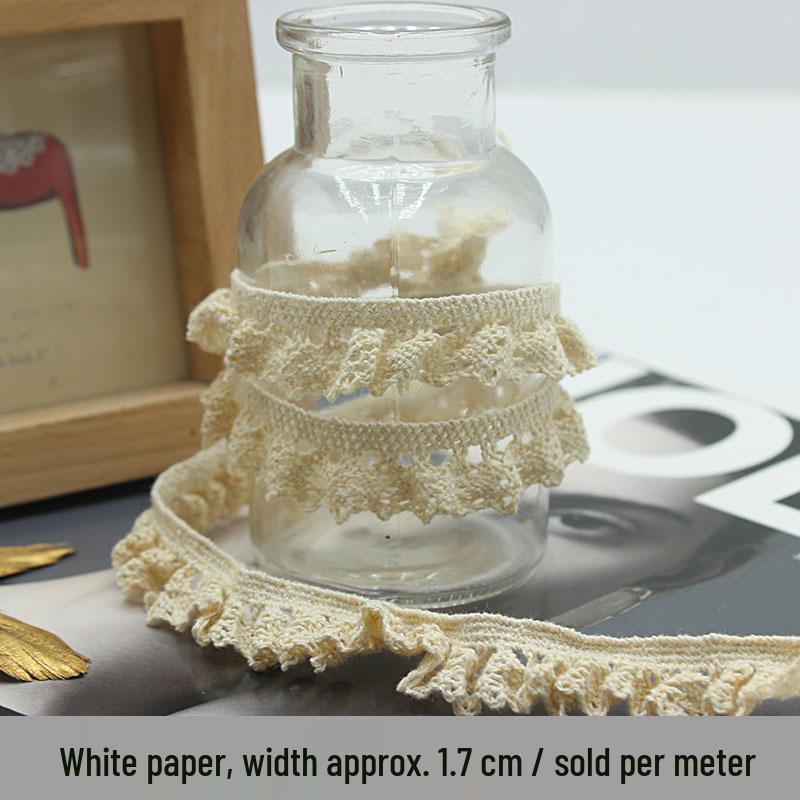 Pleated Elastic Cotton Lace Trim for Skirt Hem, Cuffs, and Collar Decoration
Pleated Elastic Cotton Lace Trim for Skirt Hem, Cuffs, and Collar Decoration