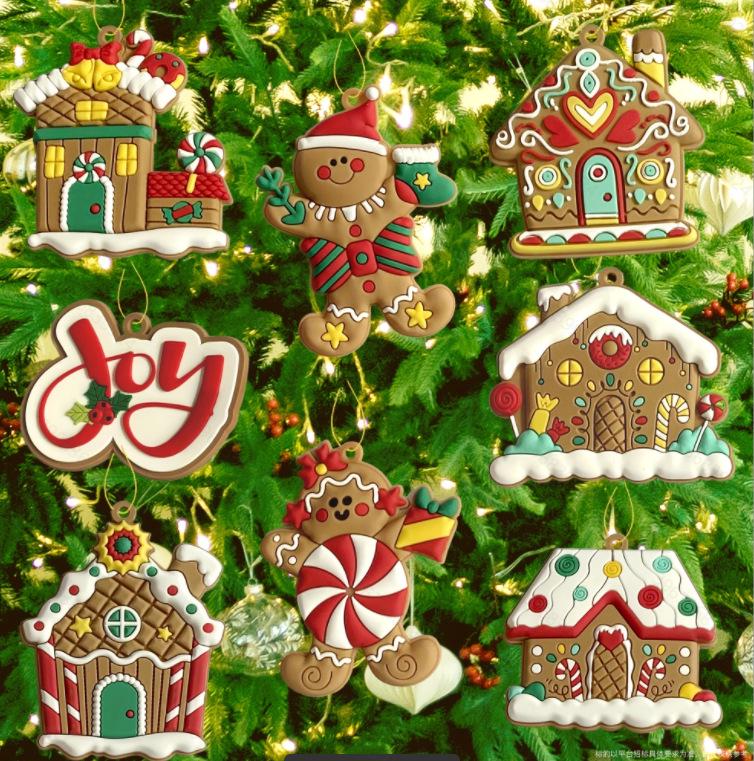 Трансграничные ПВХ украшения в виде пряничных домиков - Мягкие резиновые подвесные украшения для рождественских елок и сцен
Трансграничные ПВХ украшения в виде пряничных домиков - Мягкие резиновые подвесные украшения для рождественских елок и сцен