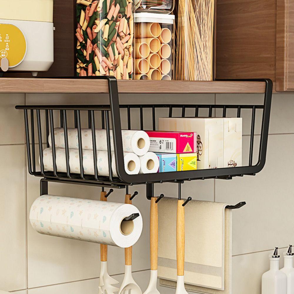 Stable Cabinet Hanging Rack Hollowed Under Cabinet Basket Hanging Net Basket Kitchen Accessories Black-Large
Stable Cabinet Hanging Rack Hollowed Under Cabinet Basket Hanging Net Basket Kitchen Accessories Black-Large