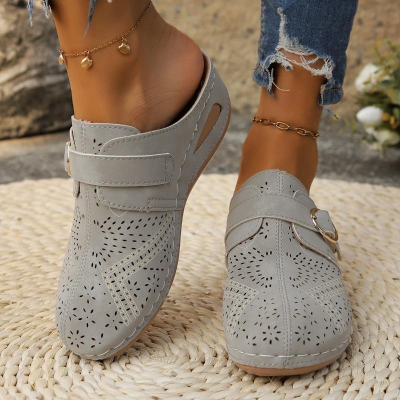 Casual bag head half slippers women s new lace-up wedge wind hollow slippers 43 светло-серый
Casual bag head half slippers women s new lace-up wedge wind hollow slippers 43 светло-серый