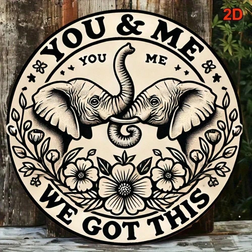 Vintage You and Me Have It All 8x8 Inch Round Aluminum Sign Retro Elephant Floral Romance Metal Tin Wall Decor 20x20 різнокольоровий
Vintage You and Me Have It All 8x8 Inch Round Aluminum Sign Retro Elephant Floral Romance Metal Tin Wall Decor 20x20 різнокольоровий