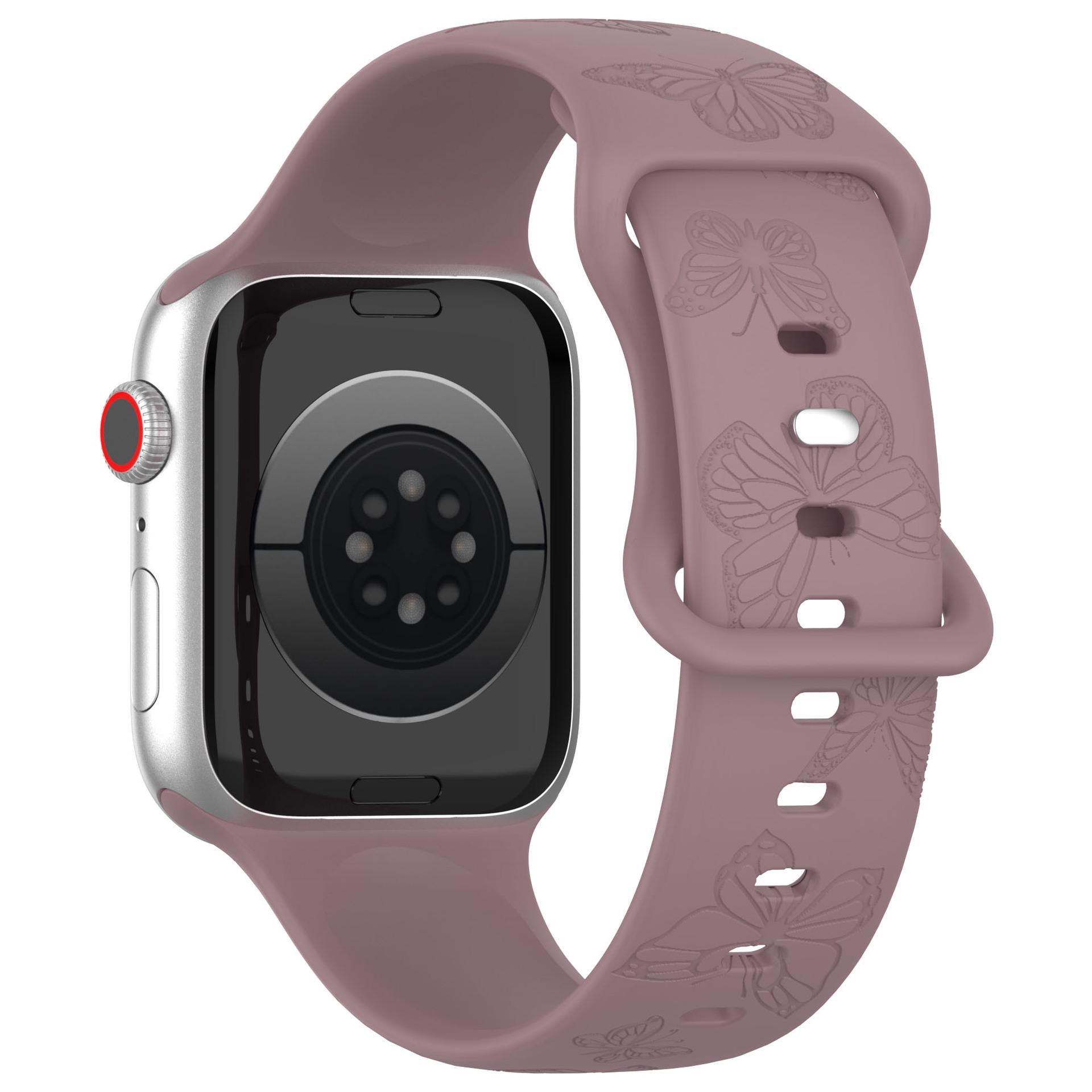 Сумісний ремінець для Apple Watch: Метелик, вигравіруваний лазером, Пряжка у формі 8, Спортивний силіконовий дизайн для iWatch S8 38mm/40mm/41mm
Сумісний ремінець для Apple Watch: Метелик, вигравіруваний лазером, Пряжка у формі 8, Спортивний силіконовий дизайн для iWatch S8 38mm/40mm/41mm