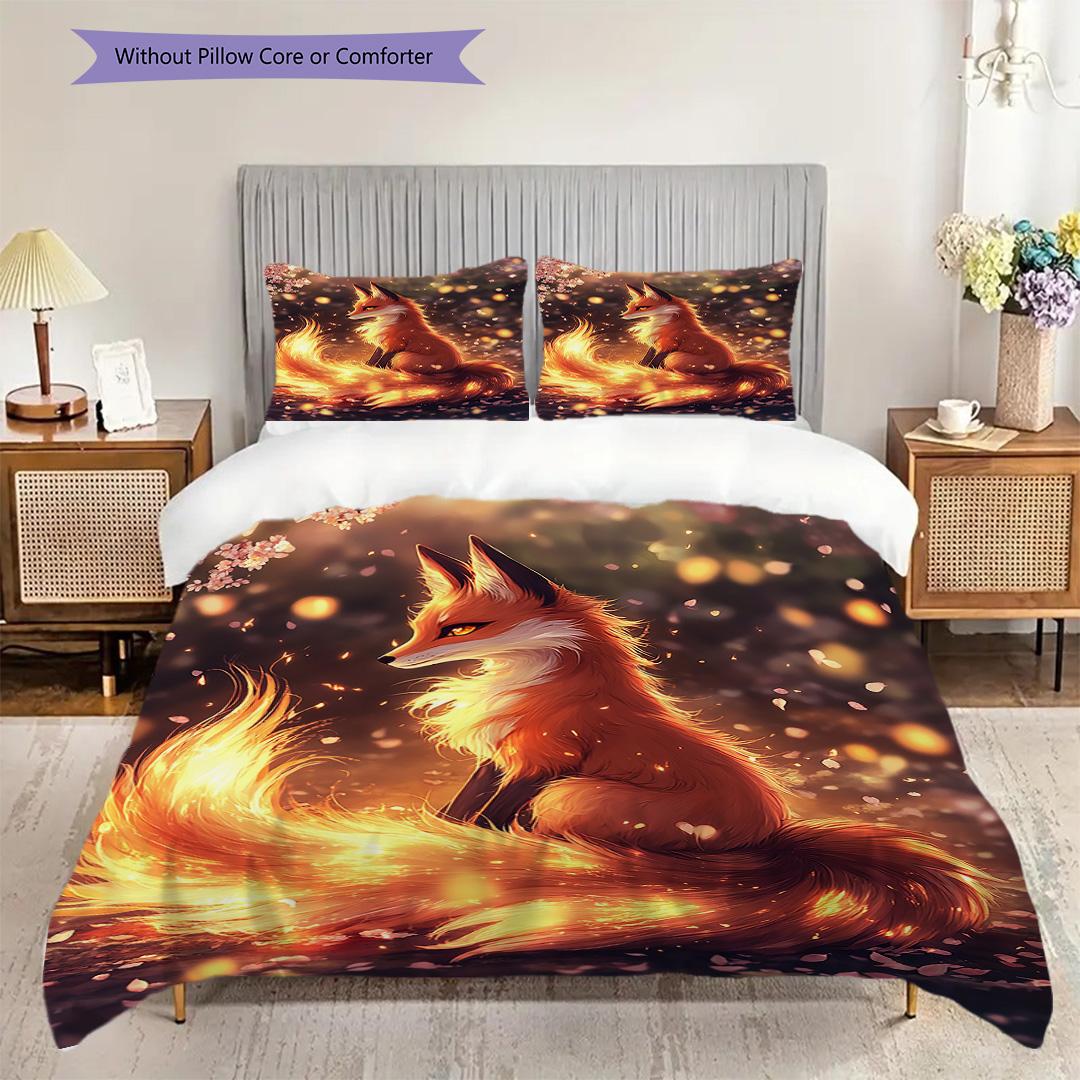 Fox Pattern Bedding Quilt Set Quilt Cover Pillowcase Home Decoration Birthday Gift (1 * duvet cover + 2 * pillowcase, without core) 135x200cm
Fox Pattern Bedding Quilt Set Quilt Cover Pillowcase Home Decoration Birthday Gift (1 * duvet cover + 2 * pillowcase, without core) 135x200cm
