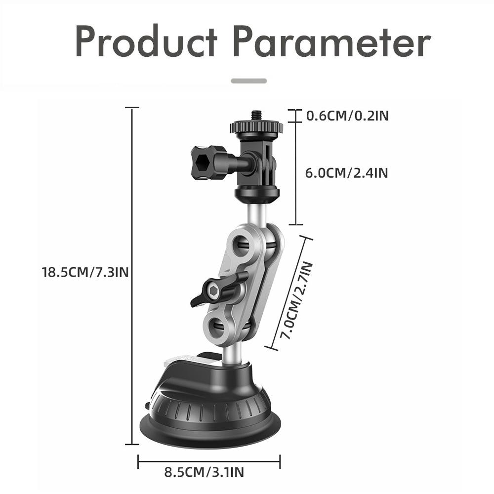 Car Suction Cup Phone Action Camera Holder 1/4 Inch Action Camera Dash Cam Phone Car Mount Suitable for DJI/Shadowstone Insta360 чёрный
Car Suction Cup Phone Action Camera Holder 1/4 Inch Action Camera Dash Cam Phone Car Mount Suitable for DJI/Shadowstone Insta360 чёрный