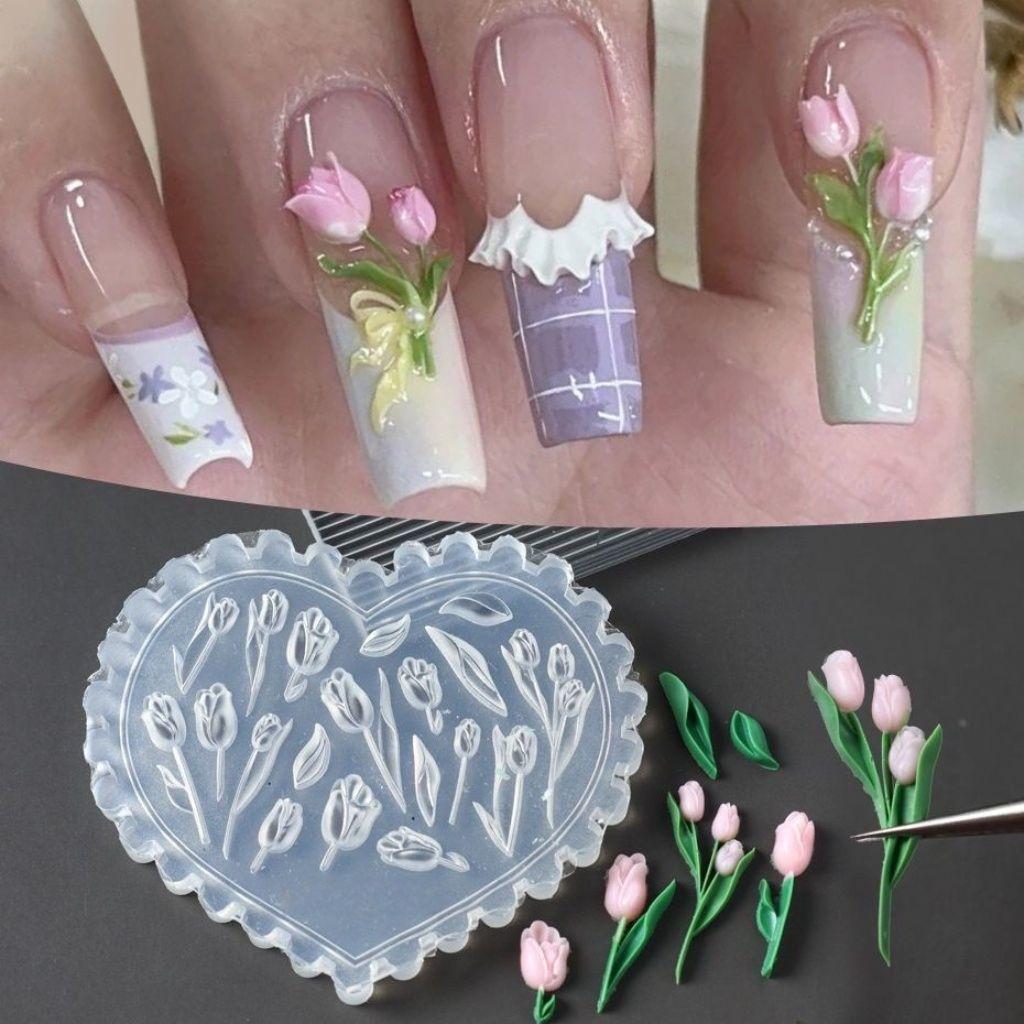 High-Transparency Silicone Molds for Mini 3D Nail Art: Mushroom, Tulip, Flowers, Starfruit Designs
High-Transparency Silicone Molds for Mini 3D Nail Art: Mushroom, Tulip, Flowers, Starfruit Designs