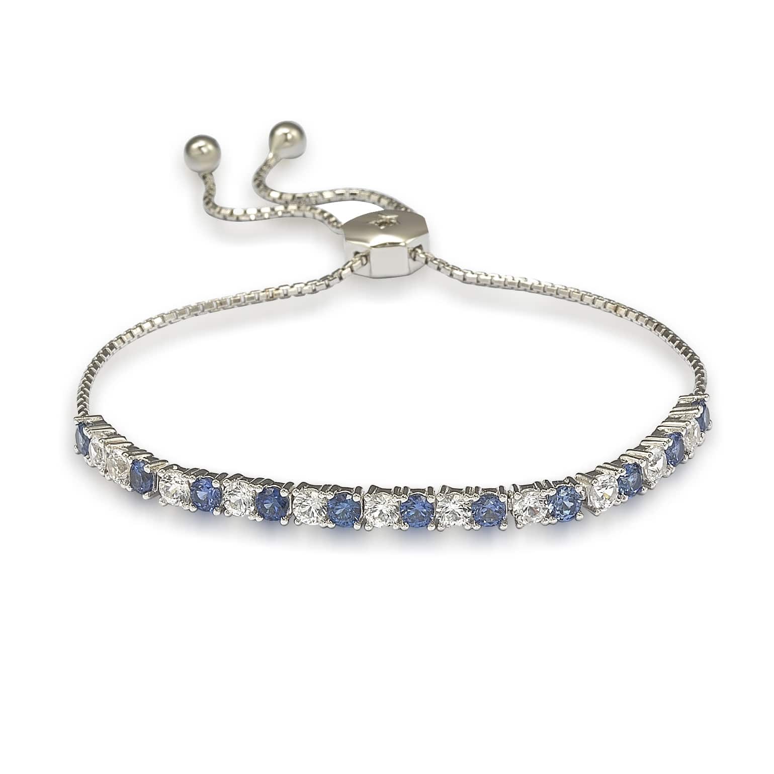 Blue Cz Tennis Bracelet -925 Sterling Silver
Blue Cz Tennis Bracelet -925 Sterling Silver