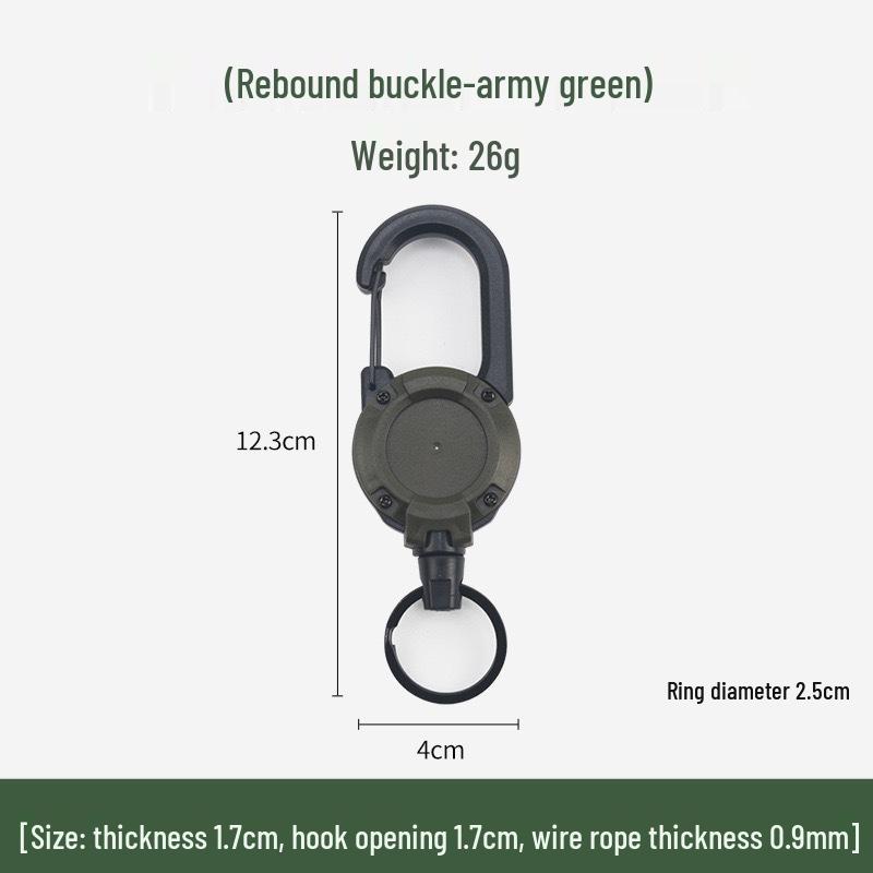 Outdoor Tactical Easy-Pull Telescopic Keychain with Multi-Function Rebound Anti-Lost Rope
Outdoor Tactical Easy-Pull Telescopic Keychain with Multi-Function Rebound Anti-Lost Rope