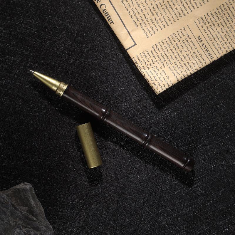 High quality brass ballpoint pen, creative bamboo shaped retro signature pen, school office stationery supplies
High quality brass ballpoint pen, creative bamboo shaped retro signature pen, school office stationery supplies