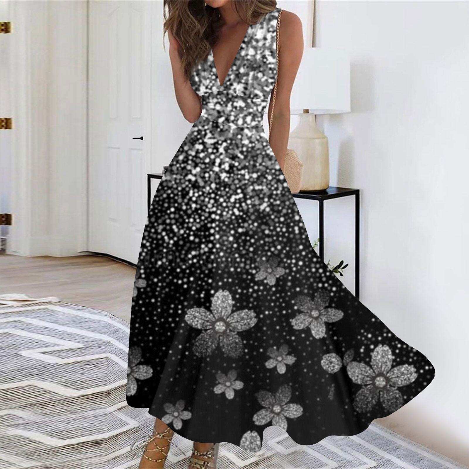 Жіноча довга сукня Довга сукня Повсякденна сукня Літня повсякденна сукня без рукавів з V-подібним вирізом і талією в стилі ретро з принтом L сірий колір
Жіноча довга сукня Довга сукня Повсякденна сукня Літня повсякденна сукня без рукавів з V-подібним вирізом і талією в стилі ретро з принтом L сірий колір