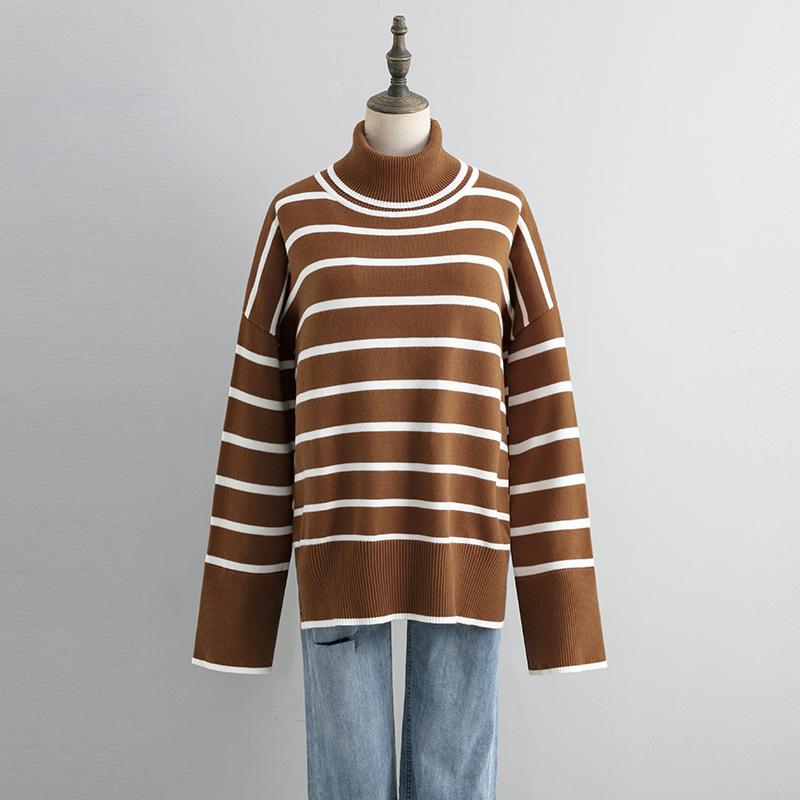 Осенняя повседневная водолазка с длинным рукавом, трикотажная женская мода, элегантный винтажный пуловер, свитера для офисных леди, полосатые джемперы, женская зимняя одежда 25147
Осенняя повседневная водолазка с длинным рукавом, трикотажная женская мода, элегантный винтажный пуловер, свитера для офисных леди, полосатые джемперы, женская зимняя одежда 25147