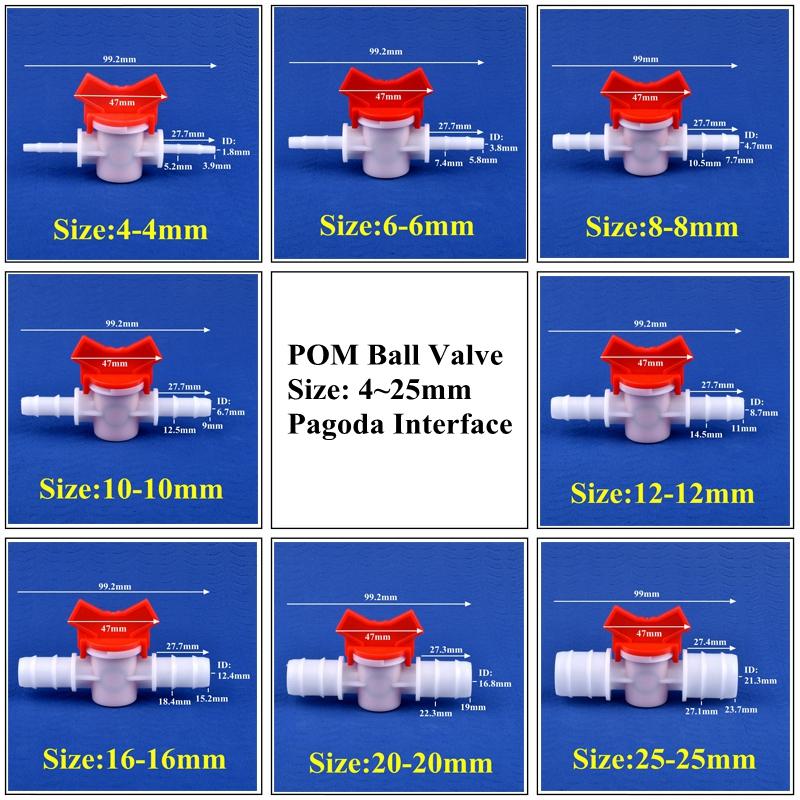 1~50pcs 4~25mm POM Ball Valve Drip Irrigation System Hose Pagoda Joint Aquarium Tank Air Pump Garden Water Connector Pipe Valve 1 Piece
1~50pcs 4~25mm POM Ball Valve Drip Irrigation System Hose Pagoda Joint Aquarium Tank Air Pump Garden Water Connector Pipe Valve 1 Piece
