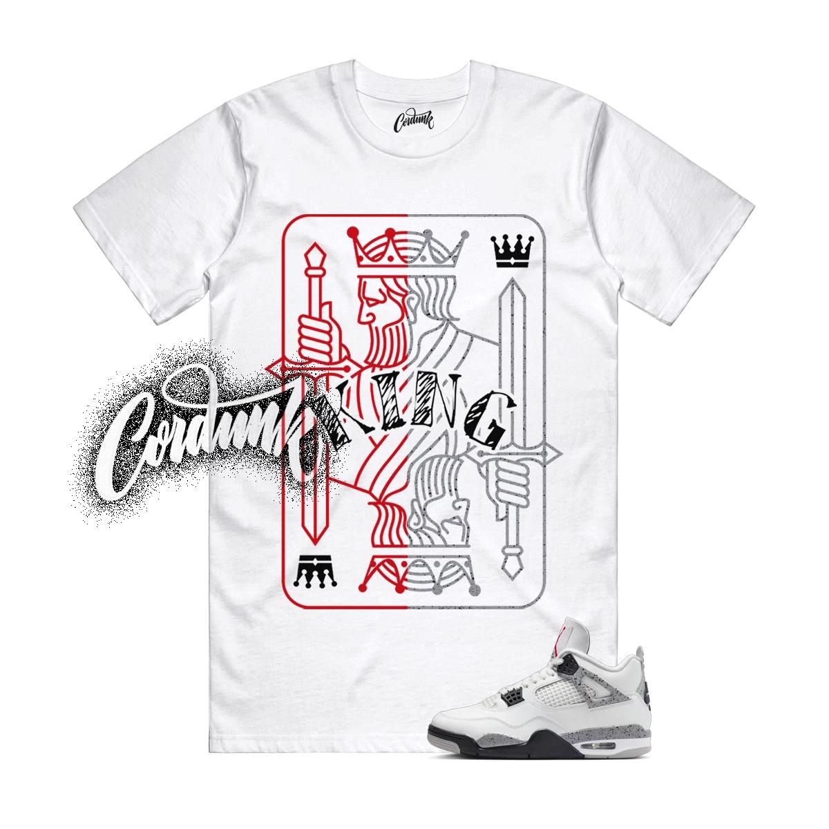 4 Cement White Summit Fire Red Tech Grey Black T Shirt Match Match KING S
4 Cement White Summit Fire Red Tech Grey Black T Shirt Match Match KING S