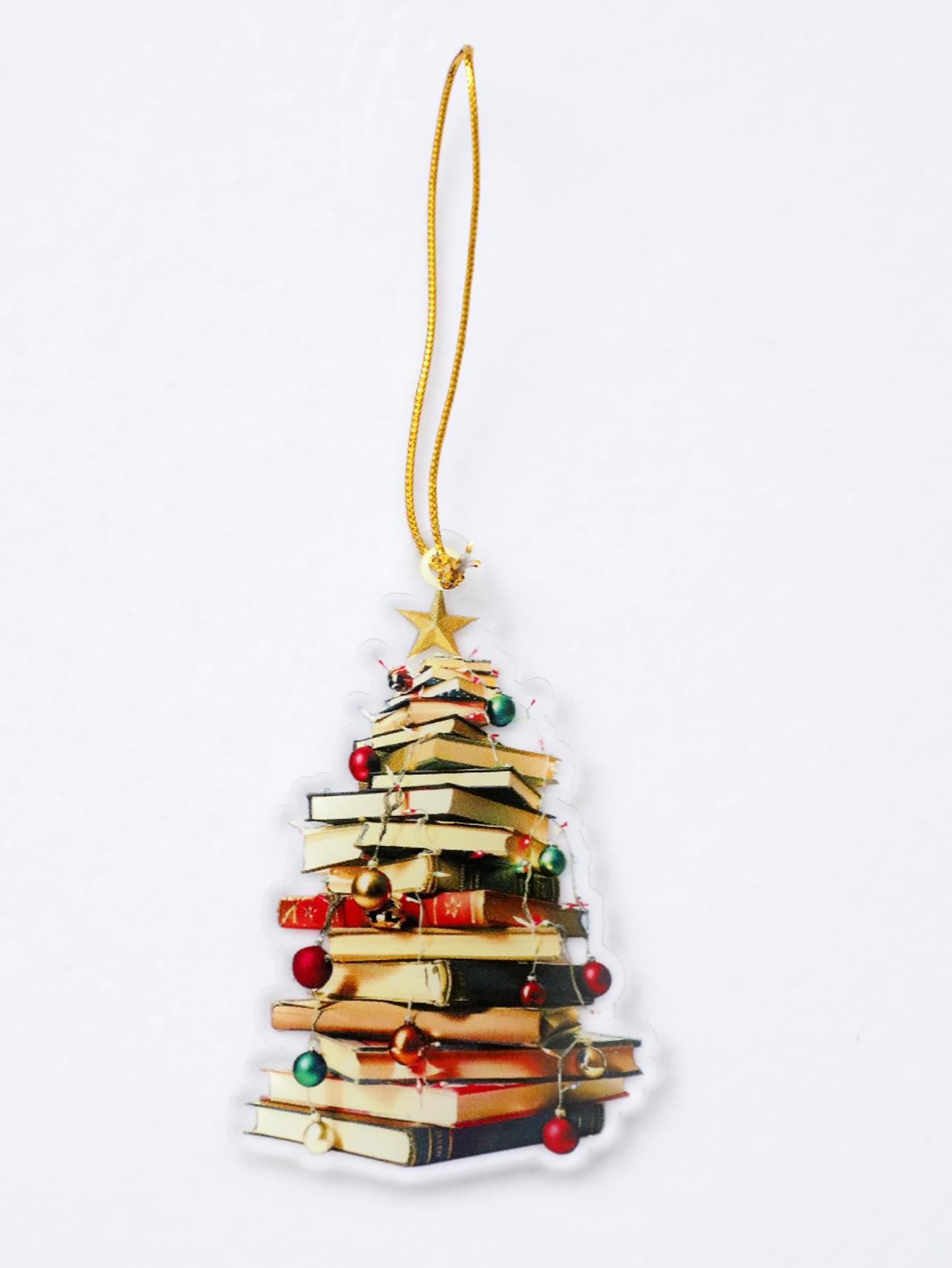 Christmas Acrylic Book Shaped Tree Ornament, Stacked Books with Xmas Ball & Star Design, Hanging Decor for Xmas Tree & Home Gift
Christmas Acrylic Book Shaped Tree Ornament, Stacked Books with Xmas Ball & Star Design, Hanging Decor for Xmas Tree & Home Gift