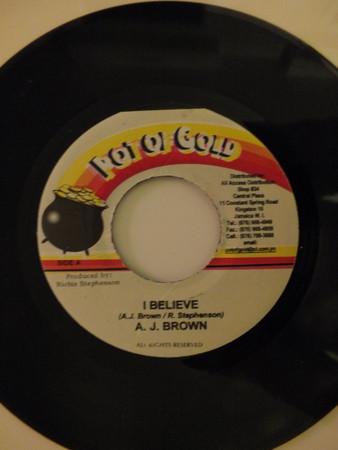 7inch Record A. J. BROWN - I Believe NONE Pot Of Gold Jamaica Reggae, Ska & Dub Used
7inch Record A. J. BROWN - I Believe NONE Pot Of Gold Jamaica Reggae, Ska & Dub Used