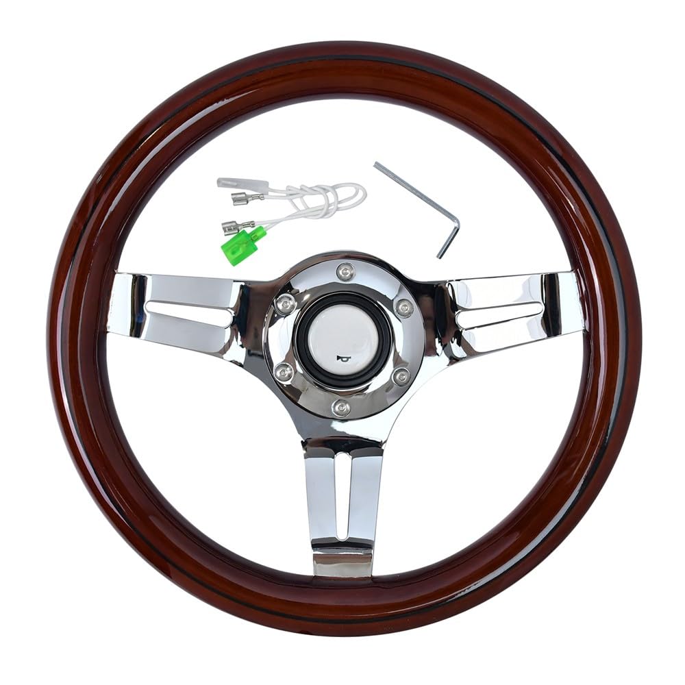 TIYPEOR Wood Steering Wheel, 290mm with Black Lines, Universal Type, for Race, Rally, and Custom Cars
TIYPEOR Wood Steering Wheel, 290mm with Black Lines, Universal Type, for Race, Rally, and Custom Cars